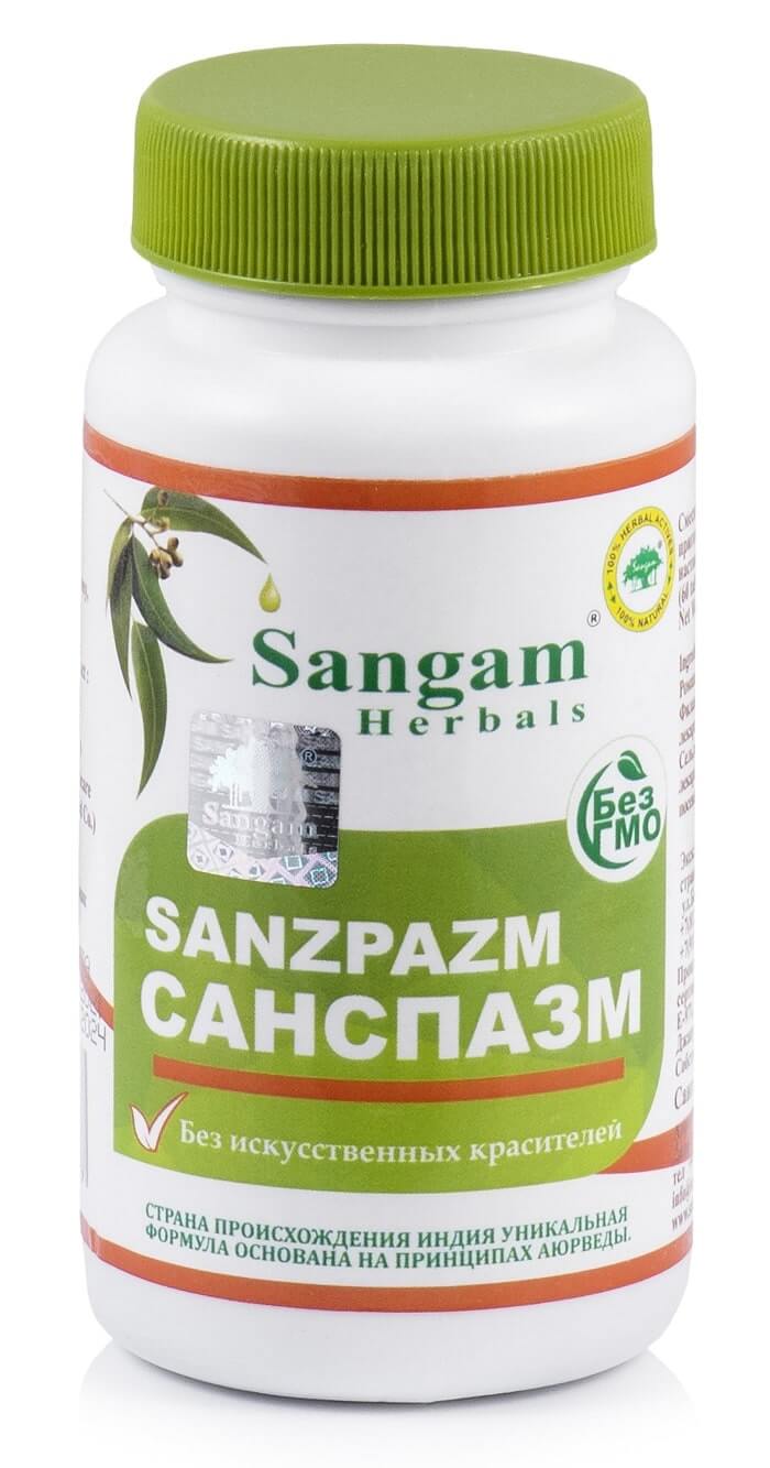 Санзпазм Сангам Хербалс спазмолитическое средство (Sanzpazm Sangam Herbals) 60 таблеток
