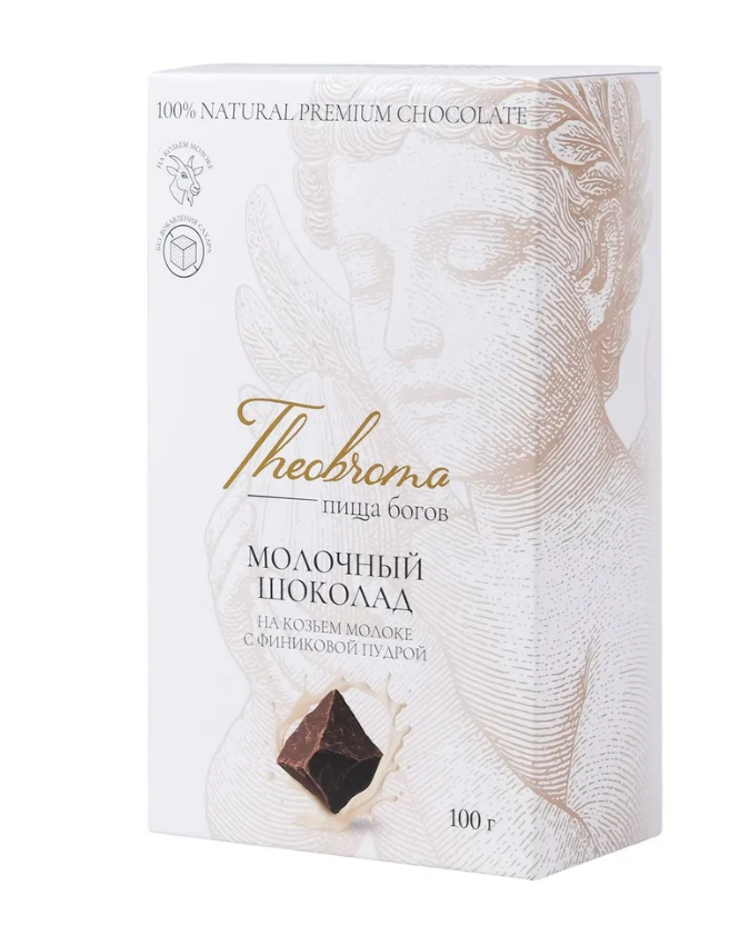 Молочный шоколад без добавления сахара на козьем молоке, Theobroma, 100 гр