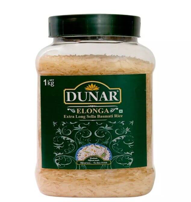 Длиннозерный Рис Басмати Elonga Sella, Dunar, 1 кг