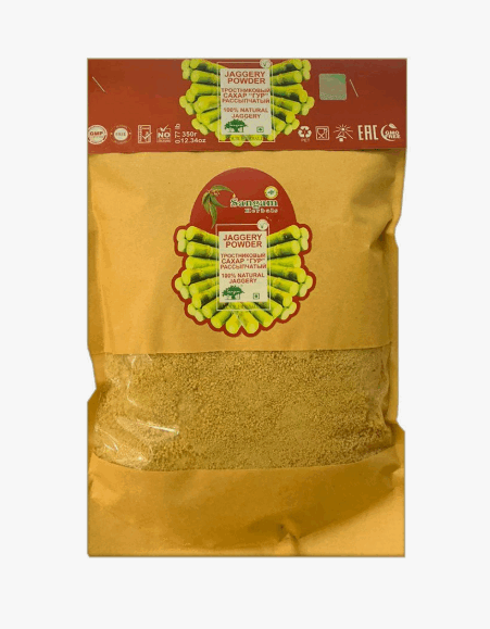 Сахар тростниковый коричневый Гур рассыпчатый, 350 гр, Сангам Хербалс