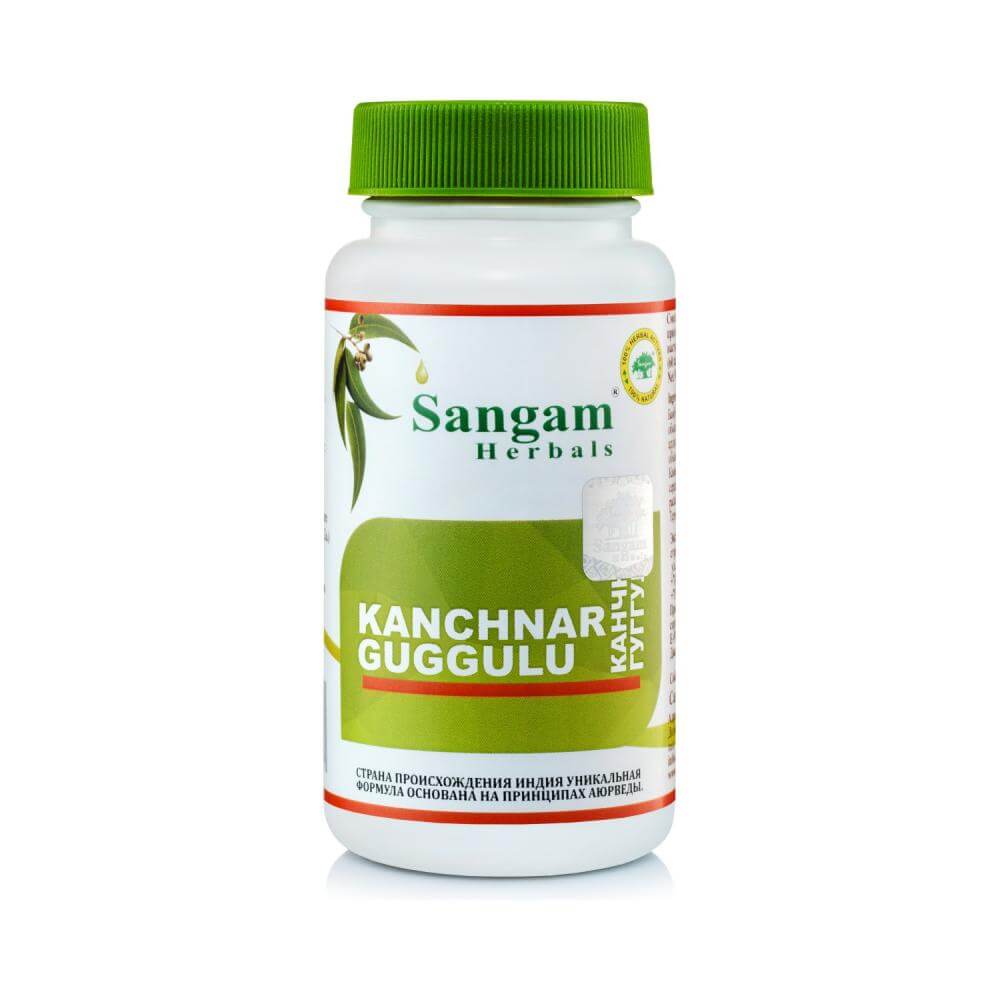 Канчнар Гуггул, Sangam Herbals, 60 таблеток по 750 мг
