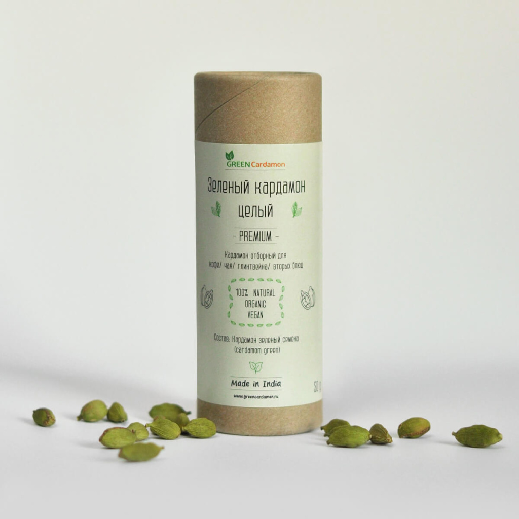 Зеленый кардамон в премиальной упаковке