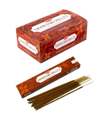 Благовония Hem горная долина Mountain Valley (алое вера, пачули, шалфей), 15 гр