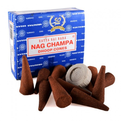 Благовония Satya Наг Чампа (Nag Champa), конусы
