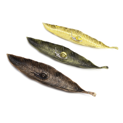 Подставки под благовония Древний Лист с улиткой силумин, 1 шт