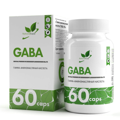 ГАБА, Гамма-аминомасляная кислота или ГАМК (GABA NaturalSupp) 60 капсул