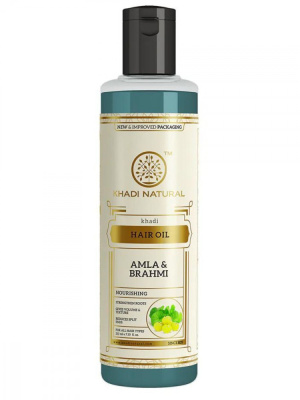 Масло для волос Амла Брахми Кхади, Khadi Herbal Hair Oil Pure Amla Brahmi, 210 мл