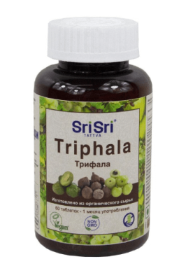 Трифала Шри Шри, Triphala Sri Sri Tattva, 60 таблеток по 650 мг