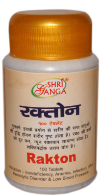 Рактон - очищение крови, Rakton Shri Ganga, 100 таб