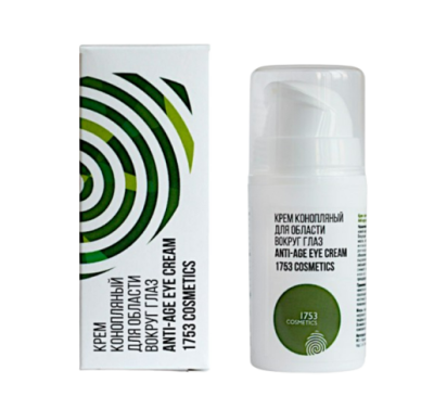 Крем конопляный для области вокруг глаз Anti-age Eye Cream, 1753 Cosmetics, 15 мл