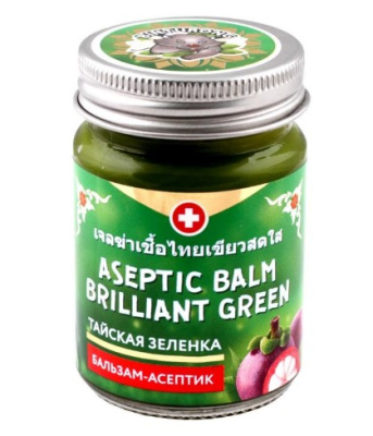 Бальзам-асептик Тайская зеленка, Нина Буда, Binturong Aseptic Balm Brilliant Green, 50 гр