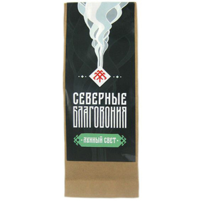 Северные благовония Санг Лунный свет (зверобой, янтарь, чага, валериана, можжевельник хвоя, пион), Огнецвет, сыпучие, 40 гр