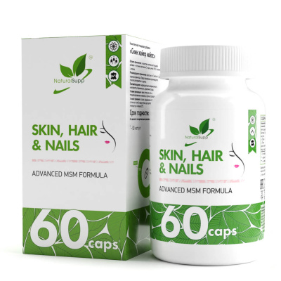 Витаминный комплекс для кожи, волос и ногтей Skin Hair Nails, NaturalSupp, 60 капсул