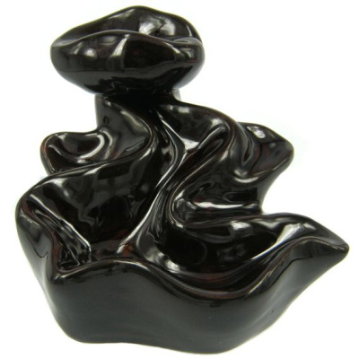 Подставка STB-02 под стелющиеся благовония «Листок Кувшинки», Керамика, 10 см