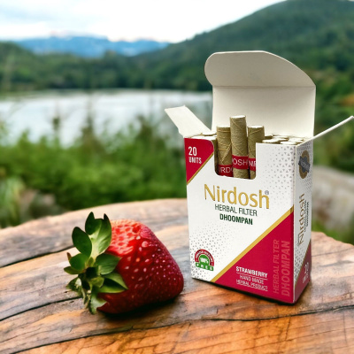 Нирдош «Клубничный» ингалятор с фильтром (Nirdosh Strawberry Dhoompan), 20 шт в пачке