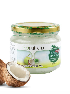 Органическое кокосовое масло первого холодного отжима Coconut Oil, Econutrena