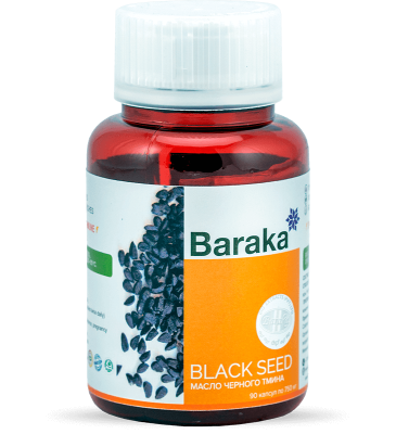 Диабсол — масло черного тмина, Барака, 90 капс