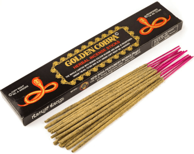 Благовония Золотая Кобра, Golden Cobra, 12 шт