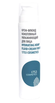 Крем-флюид конопляный увлажняющий для лица Hydrating Hemp Fluid Cream For Face, 1753 Cosmetics, 50 мл