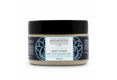 Тонизирующий скраб для тела натуральный с экстрактом нима и цитрусовых, Vitalizing Body Scrub, Amsarveda, 240 г