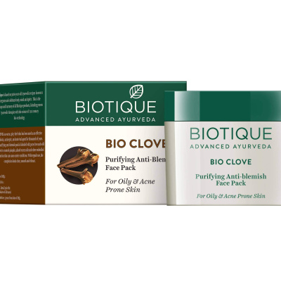 Маска против пигментных пятен, угрей и прыщей Биотик Гвоздика Biotique Bio Clove Face Pack, 75 гр