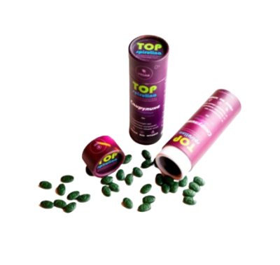 Top Spirulina, спирулина в таблетках (тубус), 200 таб