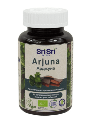 Арджуна Шри шри, Arjuna Sri Sri Tattva, 60 таблеток по 650 мг