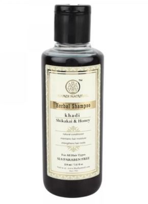 Травяной шампунь Шикакай и Мед, Кхади (Shikakai and Honey, Khadi), 210 мл, без SLS