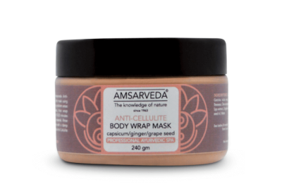 Антицеллюлитная маска-обертывание для тела с кайенским перцем, Anti Cellulite Body Wrap Mask, Amsarveda, 240 г