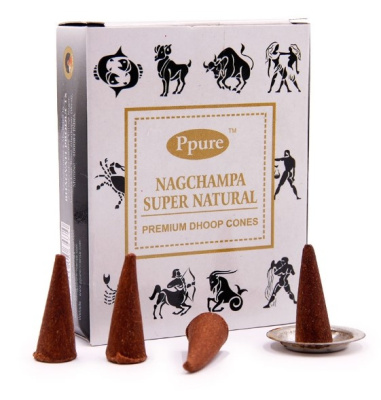 Благовония Конусы Натуральная масала Super Natural Ppure, 15 гр
