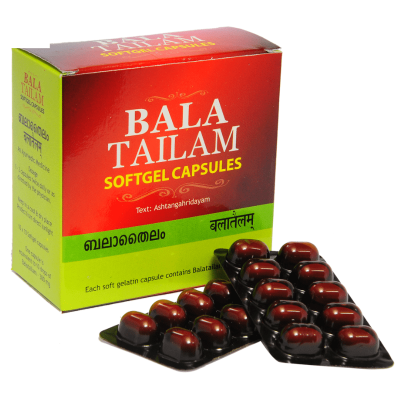 Бала Тайлам, Bala Tailam Softgel Capsules, Kottakkal, 100 капс