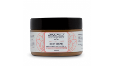 Антицеллюлитный крем для тела с экстрактом имбиря и цитрусовых, Anti Cellulite Body Cream, Amsarveda, 200 мл