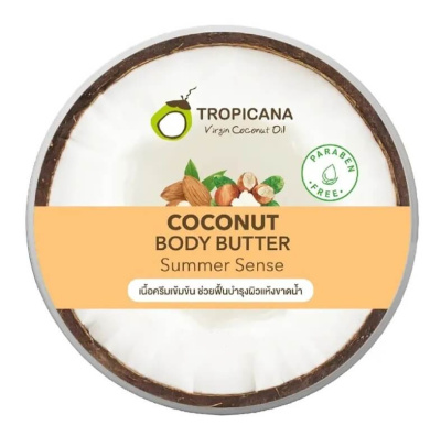 Кокосовое крем-масло Летний Аромат, без парабенов, Tropicana, 330 гр