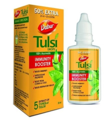 Капли для иммунитета Тулси Дабур (Tulsi drops Immunity Booster Dabur), 30 мл