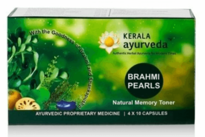 Брахми, Керала Аюрведа, Brahmi Pearls, Kerala Ayurveda, 40 капсул