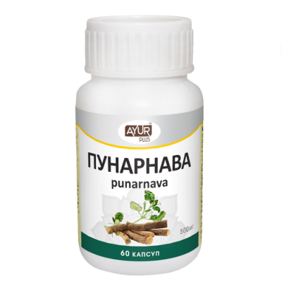 Пунарнава Аюр Плюс Punarnava Ayur Plus, 60 капсул