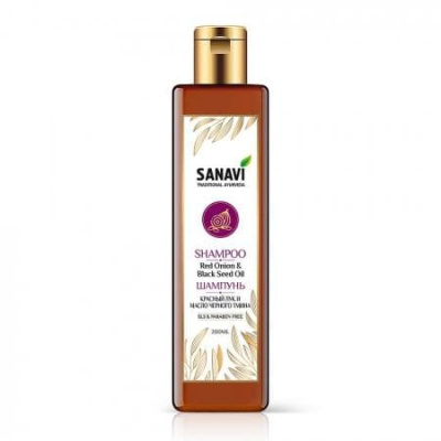 Шампунь красный лук и масло черного тмина Санави (SANAVI) 200 мл