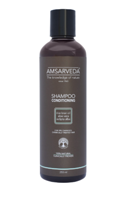 Кондиционирующий шампунь натуральный с алое вера без сульфатов, парабенов Shampoo Conditioning, Amsarveda, 250 мл