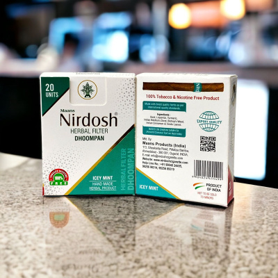 Нирдош ингалятор с фильтром «Мята» (Nirdosh Icey Mint Dhoompan), 20 шт