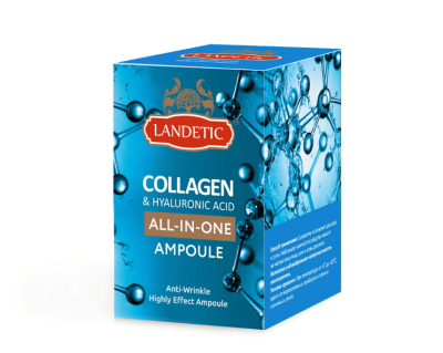Ампульная сыворотка для лица с коллагеном и гиалуроновой кислотой Collagen & Hyaluronic Acid, Landetic, 50 мл