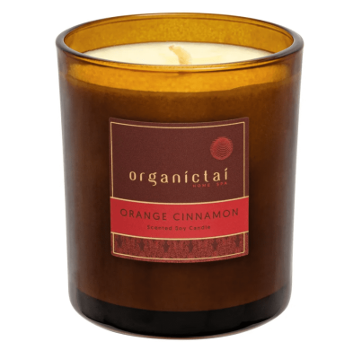 Ароматическая соевая свеча «АПЕЛЬСИН — КОРИЦА», Organic Tai, 180 мл