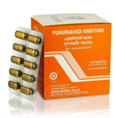 Пунарнавади Кватхам, Коттаккал Аюрведа (Punarnavadi Kwatham, Kottakkal Ayurveda), 100 таблеток