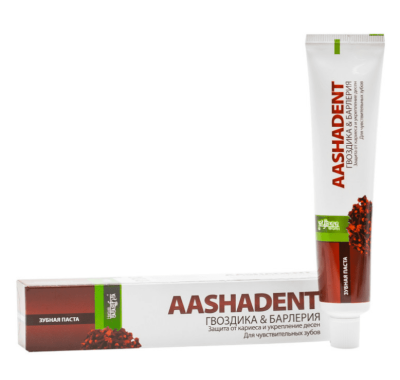 Зубная паста Гвоздика и Барлерия, Aashadent, 100 гр