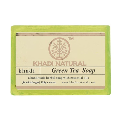 Мыло С зеленым чаем, Кхади (Green Tea Soap, Khadi), 125 гр