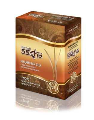 Хна Стерилизованная Витаминизированная Индийская, Aasha Herbals, 80 гр