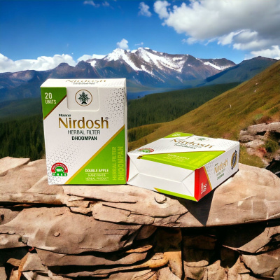 Нирдош «Двойное Яблоко» ингалятор с фильтром (Nirdosh Double Apple Dhoompan), 20 шт