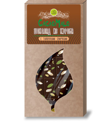 Шоколад из Кэроба необжаренного с Тыквенными семечками, Дары Памира, 85 гр