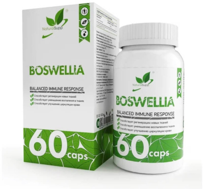 Босвеллиа, Boswellia NaturalSupp, 60 капсул по 500 мг
