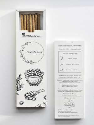 Алтайские травяные благовония «Можжевельник», GreenCardamon, 7 палочек