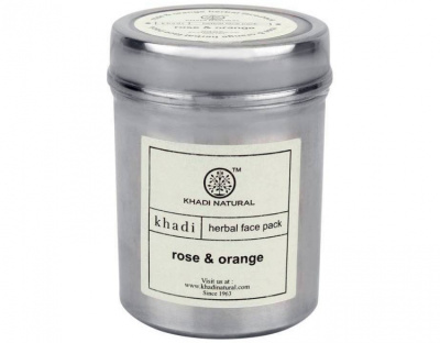 Натуральная маска для лица Роза и Апельсин Кхади - Khadi Rose and Orange, 50 гр